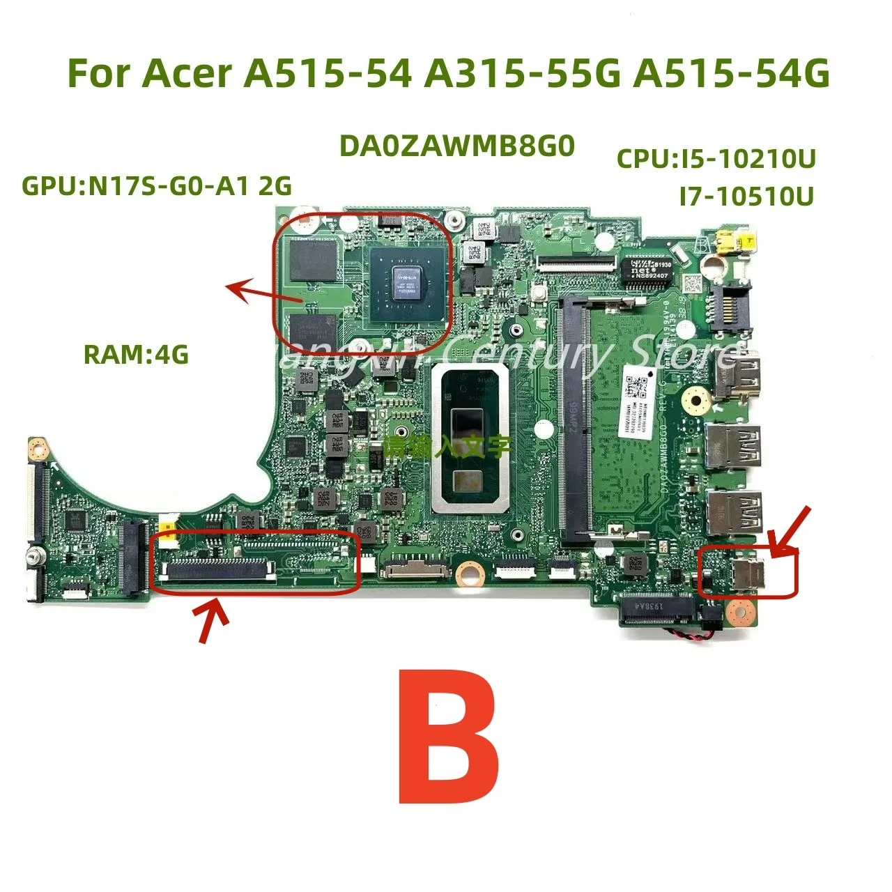 A placa-mãe DA0ZAWMB8G0 DA0ZAWMB8E0 é adequada para notebook Acer