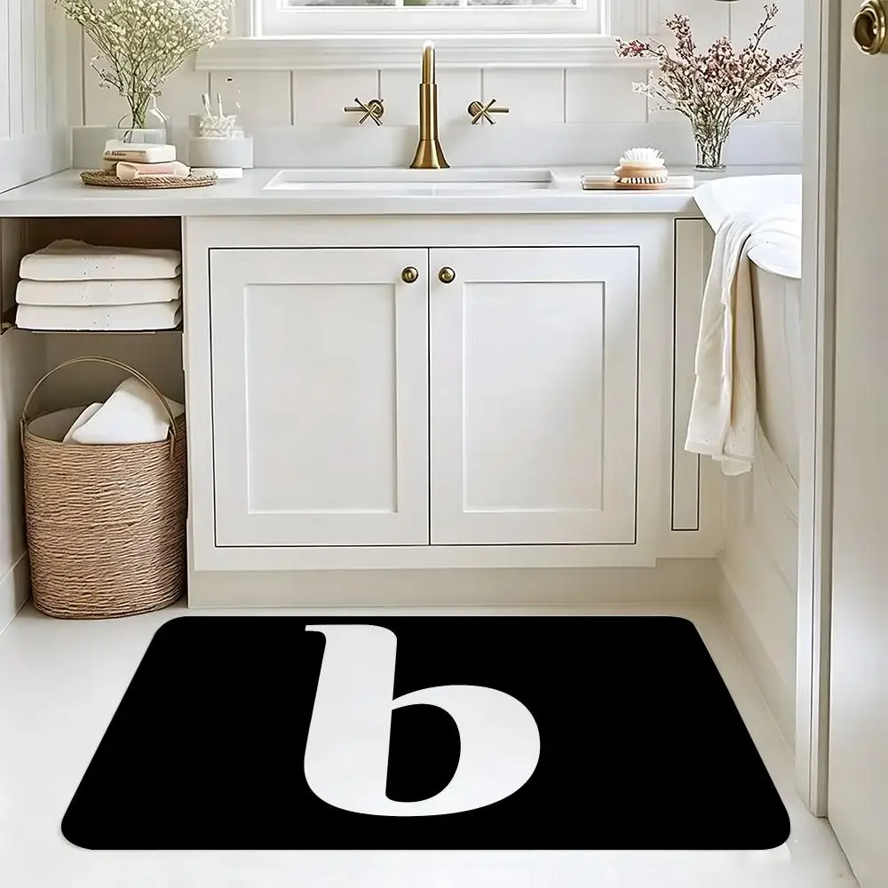 Modern Home B-Brooklinen Floor Mat Absorbent Floor Mat Non-Slip Entrance Rug for Bathrooms Restrooms and Toilets