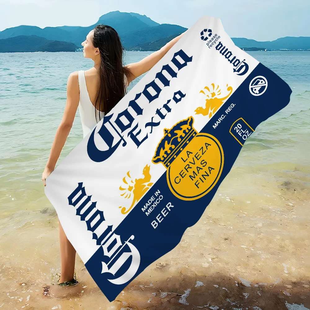 Corona Extra Beer Strandtuch aus Mikrofaser, saugfähig, schnell trocknend, weich, für Yoga, Schwimmresort, Bergsteigerhandtuch