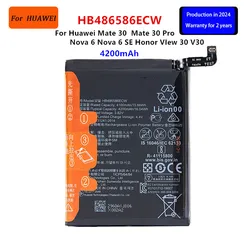 Orginal HB486586ECW 4200mAh Battery For Huawei Mate 30/Mate 30 Pro Nova 6/Nova 6 SE Honor VIew 30 V30 Batteries