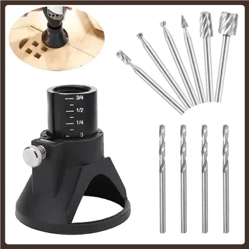 Rotary Router Fräser Führungsaufsatz Spiralbohrer Holzschnitzerei Werkzeugsatz Spezielles Locator Holzwerkzeug für Dremel