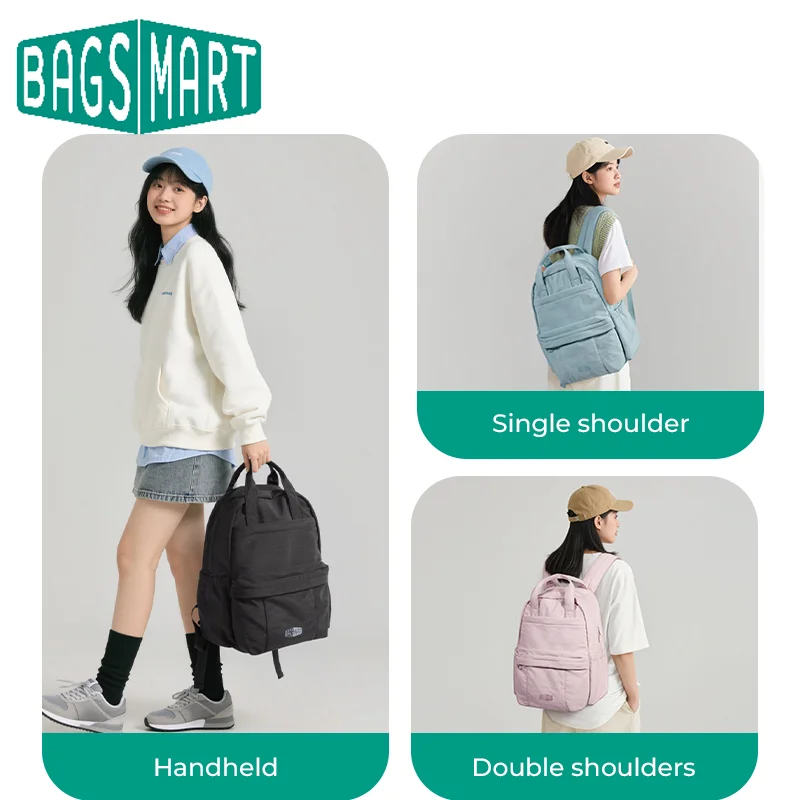 

BAGSMART 14,3-дюймовый рюкзак для ноутбука, большой вместительный деловой портфель, многофункциональная большая вместительная школьная сумка для девочек