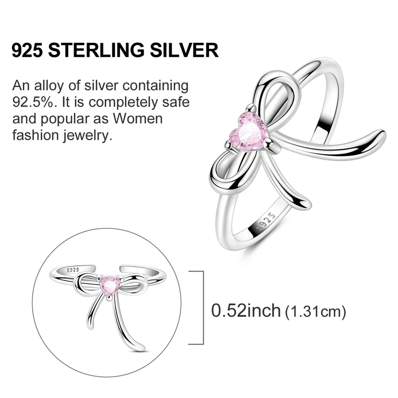 925 فضة البحر الأزرق الكنز غير محدود حبل والقوس و الشمس القمر ستار الزركون حلقة مفتوحة السيدات رومانسية مجوهرات اكسسوارات #2