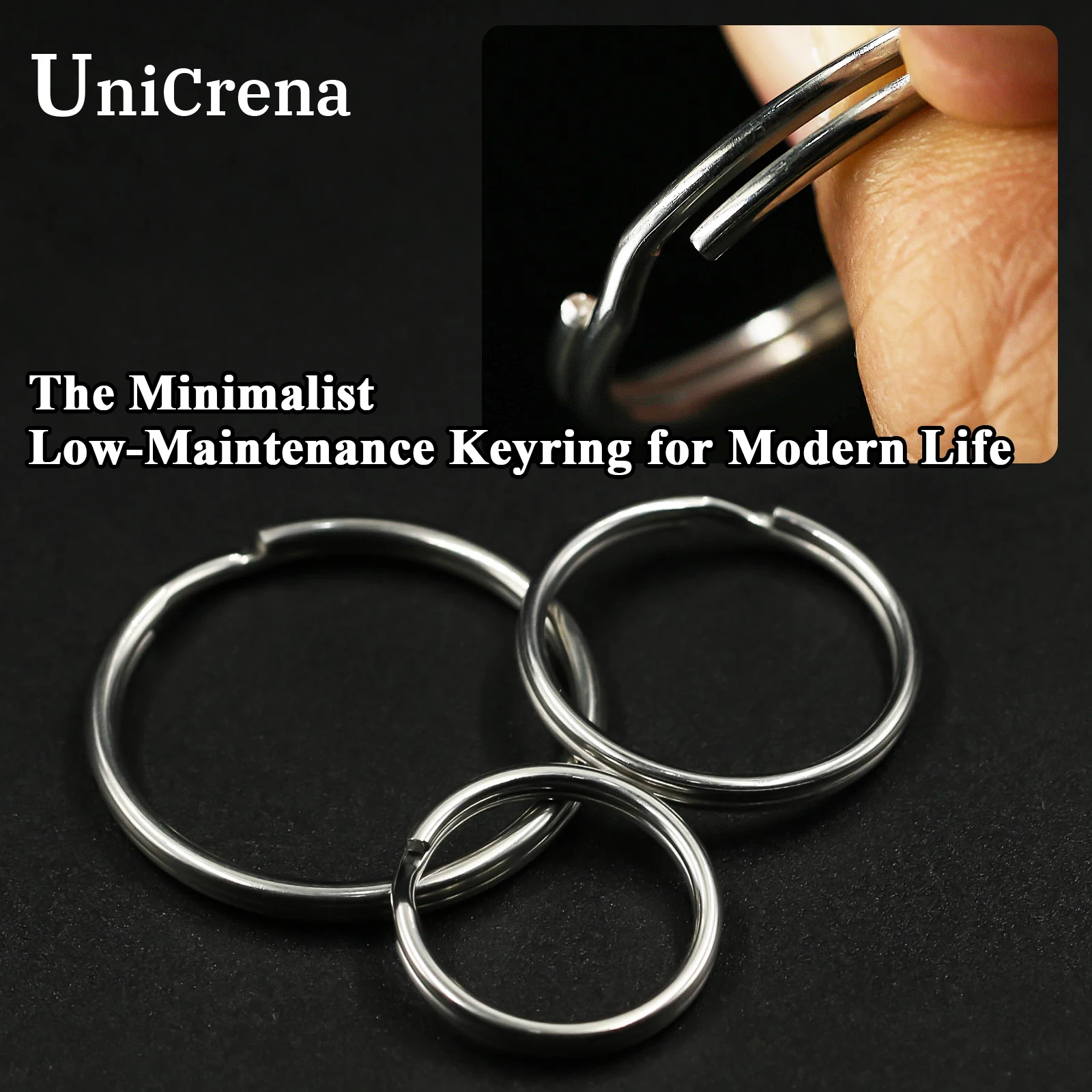 UniCrena 304 Stainless Steel Key Rings Bulk Heavy Duty Split Key Rings Keychain for EDC DIY Dog Tag Rings Home Office Car Keys view 4