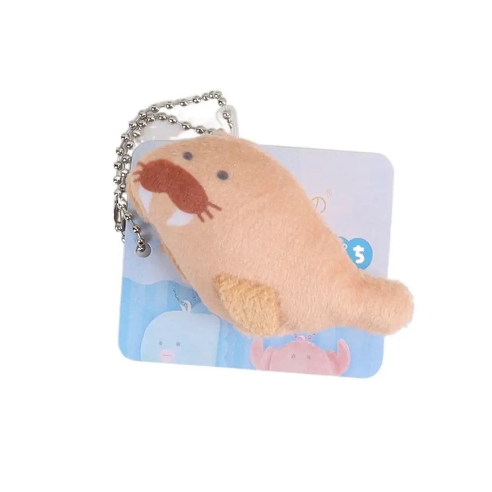 

Walrus Cartoon Aquarium Plushies Pendant Shark Stuffed Fish Keyring Globefish Japanese Style Backpack Decor Car Key Pendant