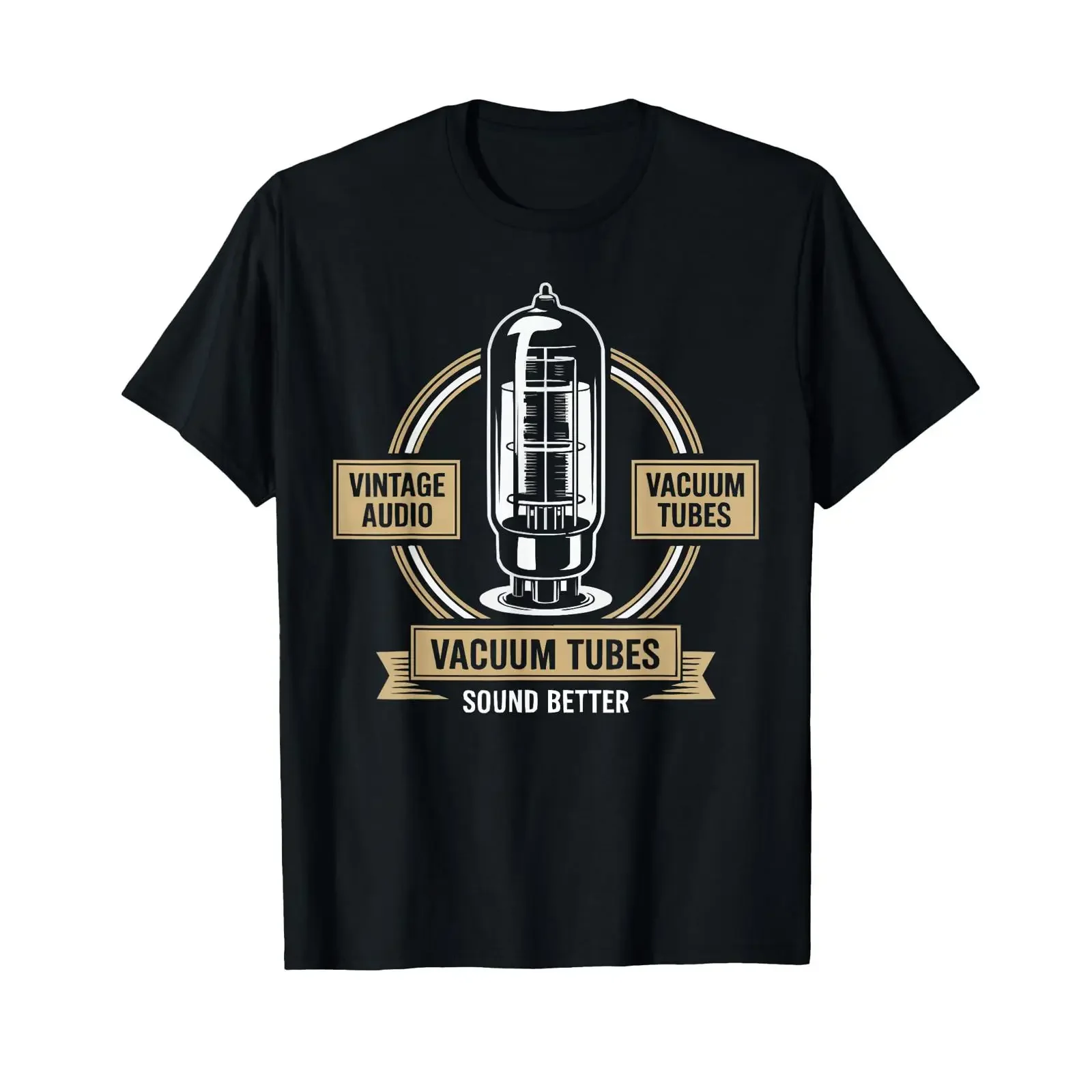 Vacuum Tube Amp Analog Vintage Audio Amplifier T Shirt vintage Washed Top For Everyday Wear Versatile streetwear Stylish