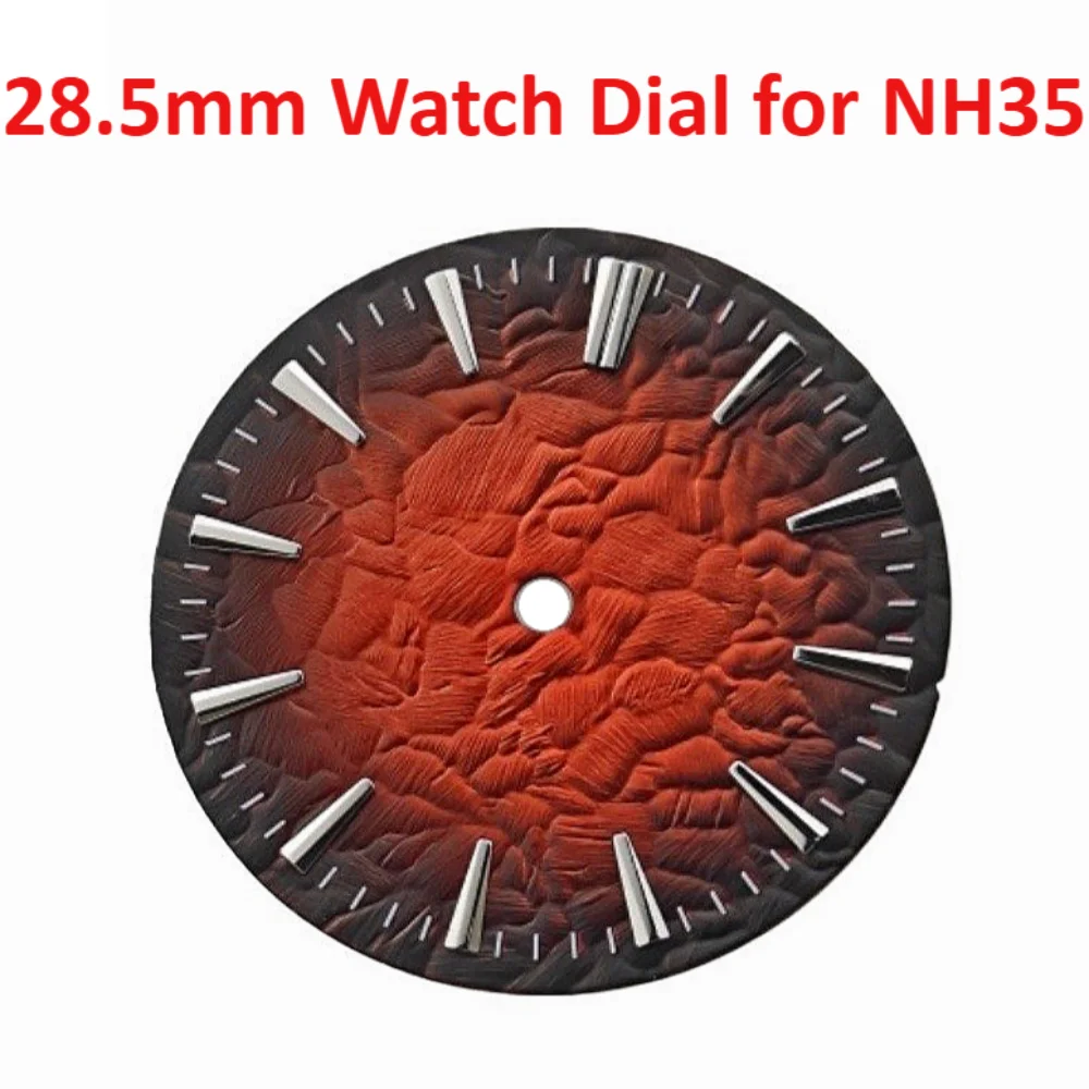

New 28.5mm NH35 Watch Dial Stone Grain NH36 Surface Diving Watch Using Modified Mechanical Watch Face Exquisite Dials