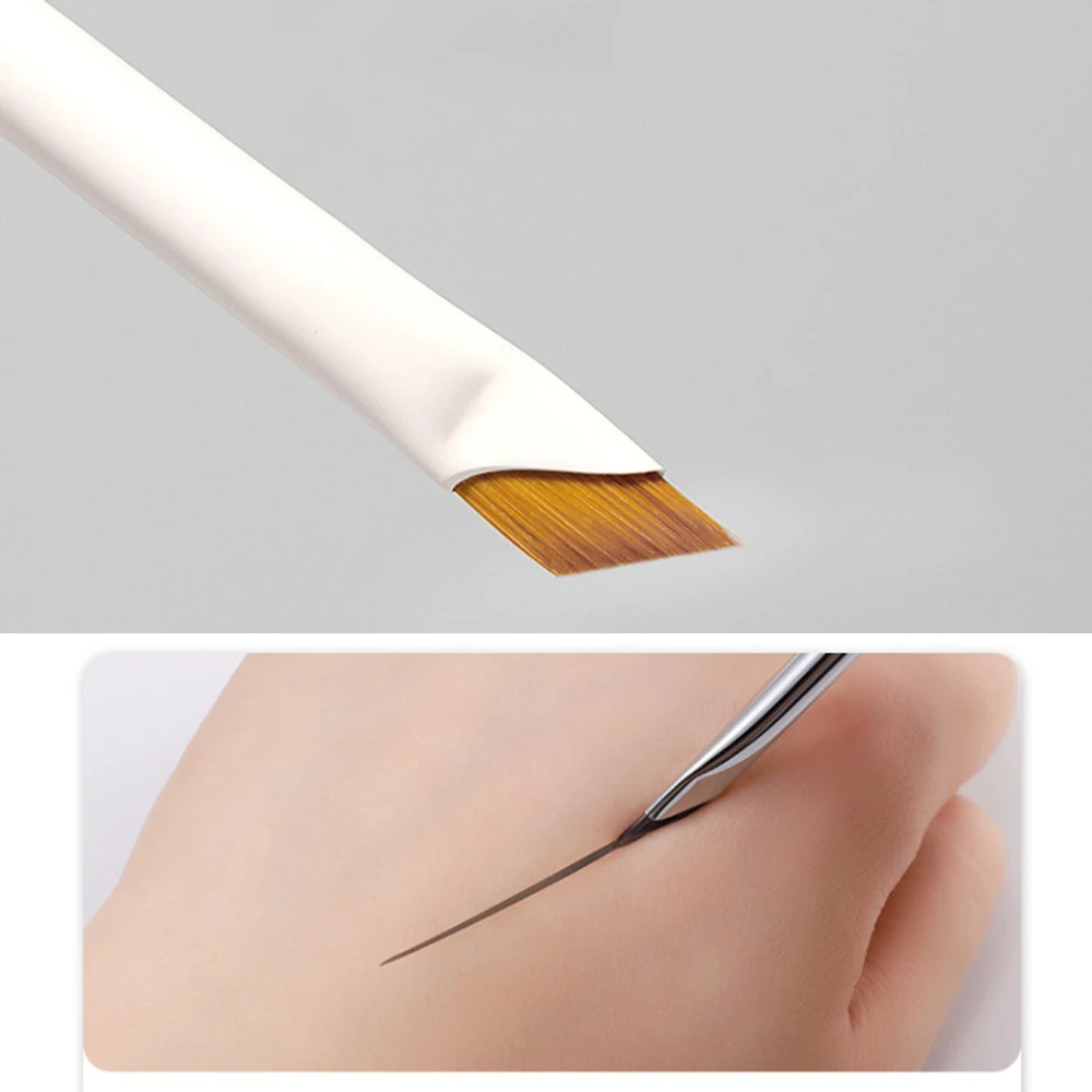 Professionele Eyeliner Make-Up Borstels Ultra-Dunne Platte Eyeliner Borstel Afgeschuinde Tip Eyeliner Applicator Make-Up Tools Voor Dagelijks Gebruik