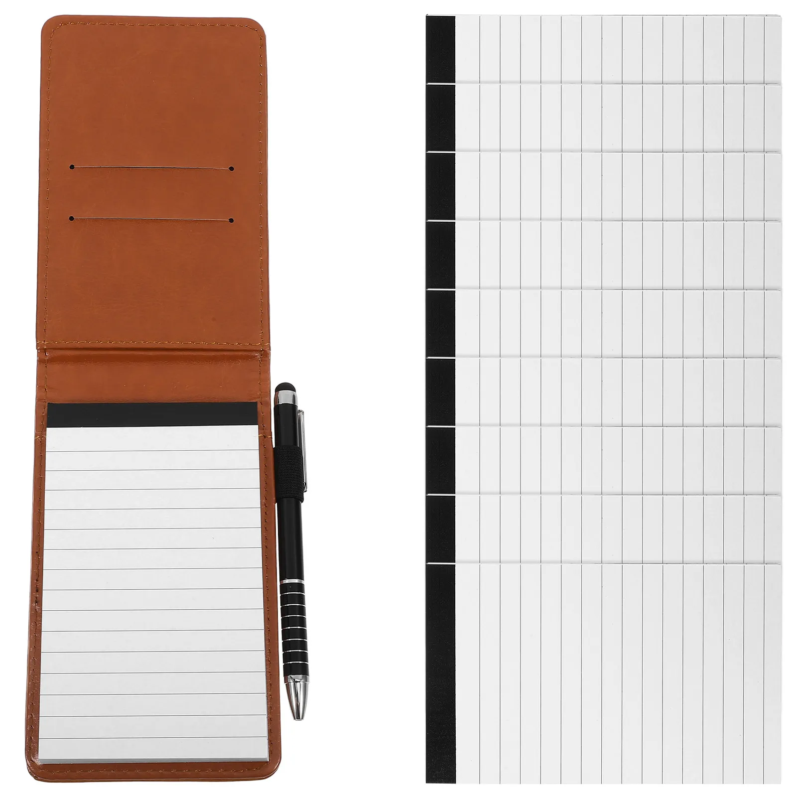 

1Set Multi Function Notepad Set PU Cover Lightweight Portable Travel Notebook for Journaling Notes Memos Inspiration