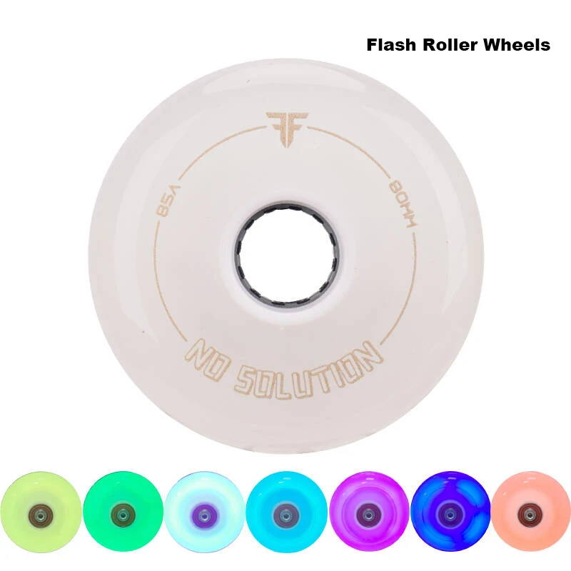 

NEW Flash Roller Wheels LED Light 92A Hardness Slalom Sliding Free Skating Patines Tires 72 76 80mm For SEBA Powerslide Skates