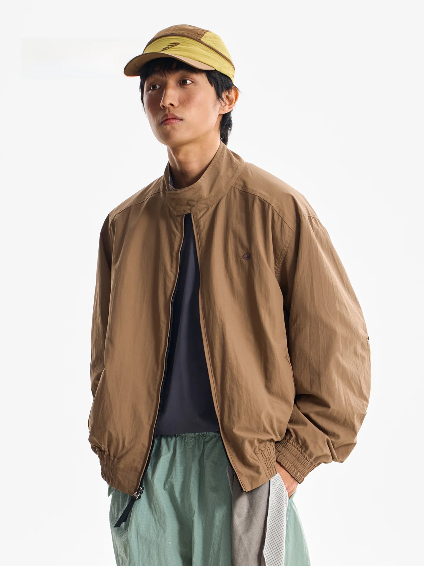 

Мужская двусторонняя куртка Mmopotop с воротником-стойкой для активного отдыха, легкая, быстросохнущая, водоотталкивающая, летняя, новый стиль