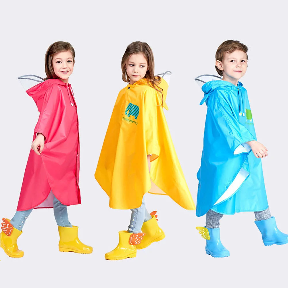 

Children's Raincoat Poncho for Kids Toddler Waterproof Gear Jacket Reusable Ponchos Girls