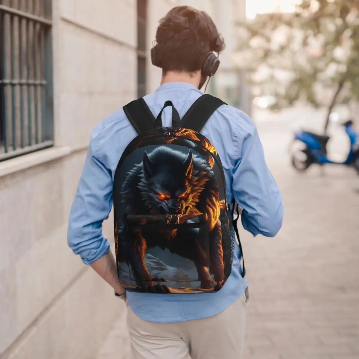 

The Werewolf Backpack Boys Girls BookBag Kids School Bag Laptop Shoulder Bags for Men Women