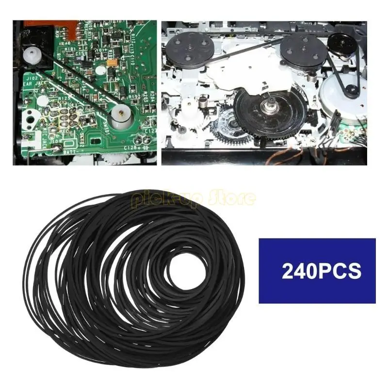 

Q5WA 240pcs 1mm Thick Rubber Belts for Recorders Flexible Size from 35mm to 190mm Width Ranging for Auditory Devices