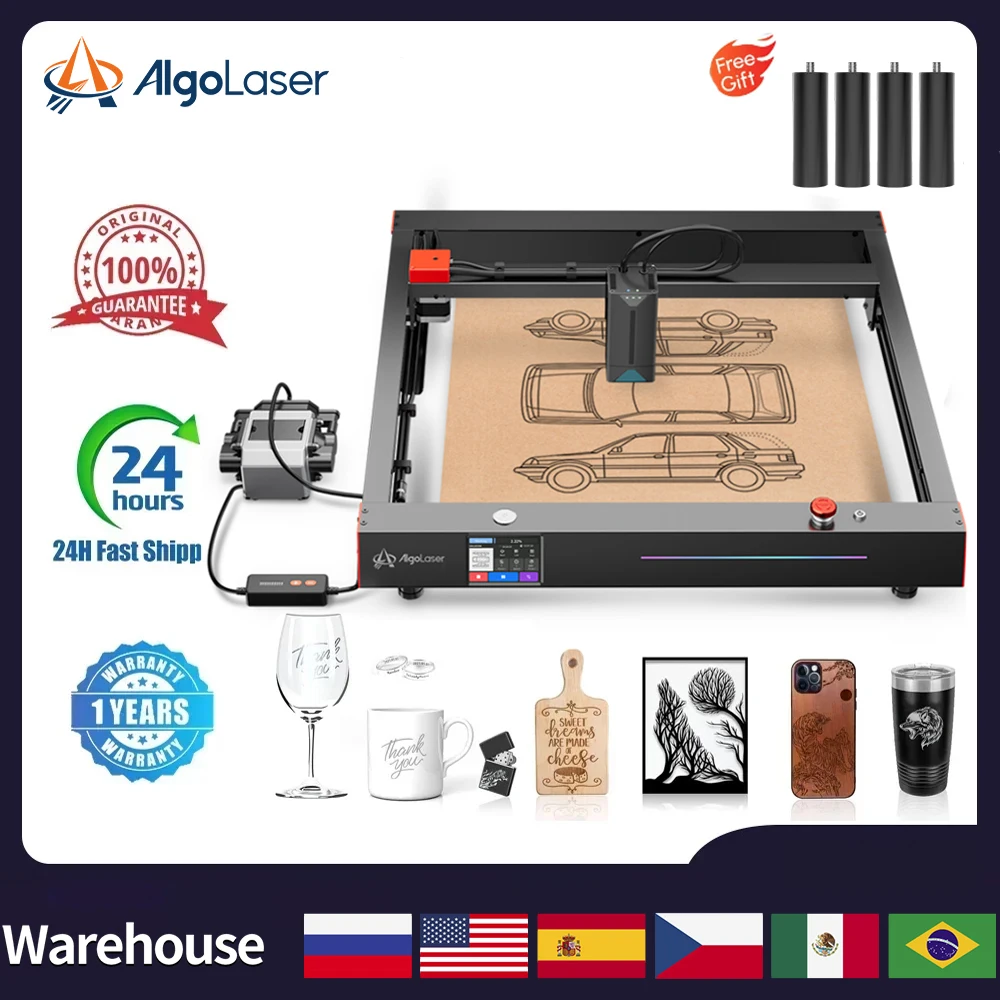 

AlgoLaser Delta 22W Business Laser Cutting Machine 3.5"Touch Screen APP Offline Control, DIY Engraver Tool for Metal/Glass/Wood