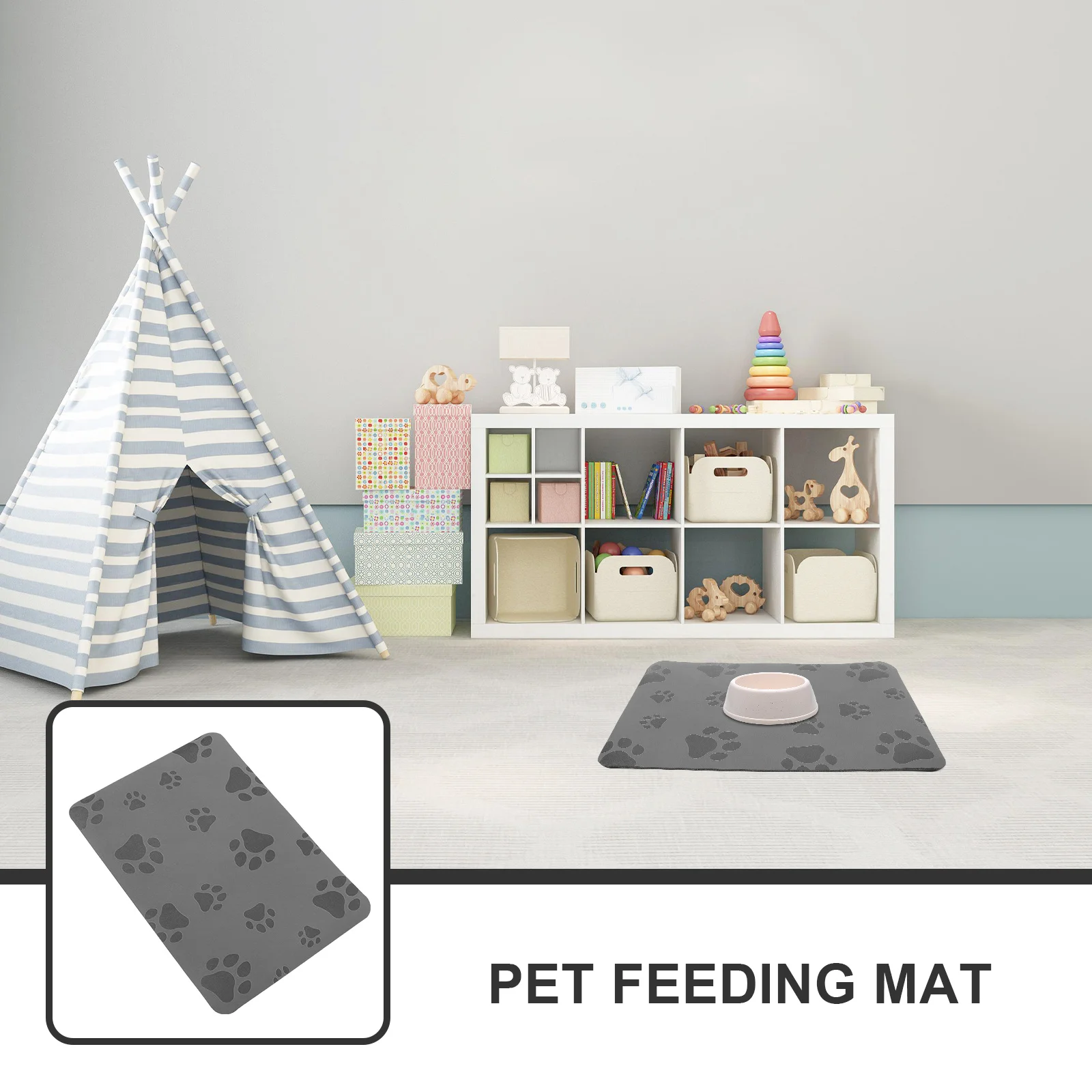 

Absorbent Pet Feeding Mat Quick Dry No Stains Cat Dog Food Water Bowl Mat Easy Washable Durable Thick Pet Placemat