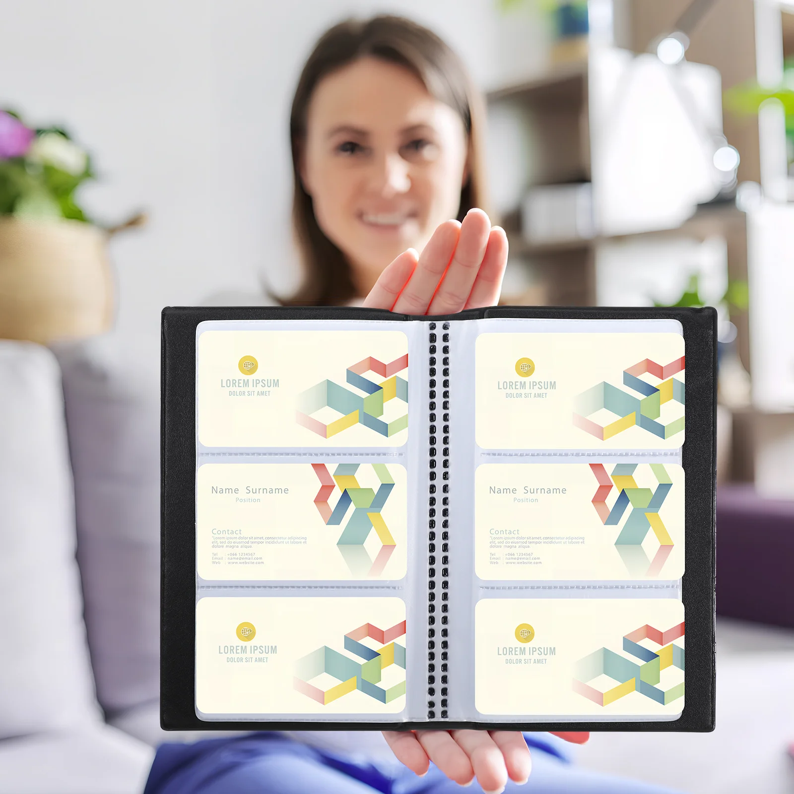 

120pcs Business Book Clear Pockets Large Capacity Card Holder Organizer Portable Id Credit Card Storage Sleeve For Desk Men