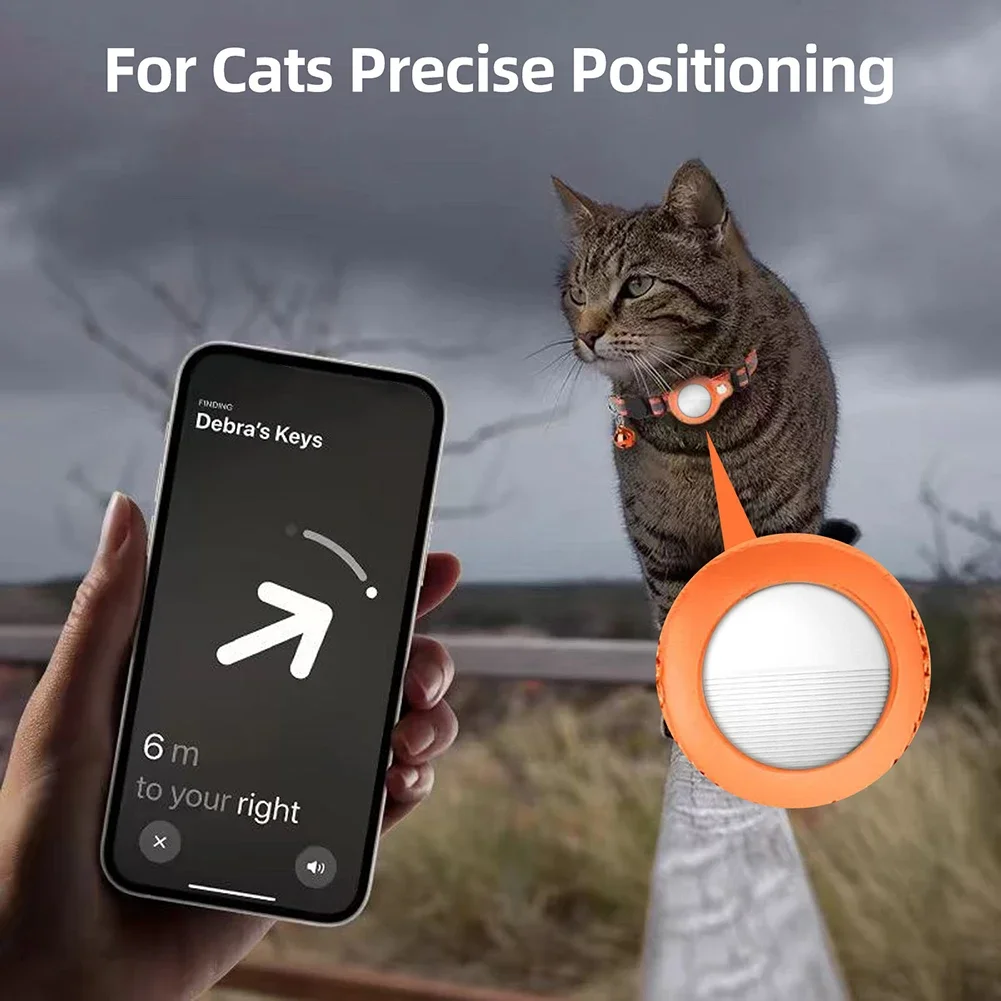 Smart Blue-tooth GPS Tracking Device Anti-Lost Tag Finder Locator Reminder Device For Pets Cats Dog Works With Find My APP