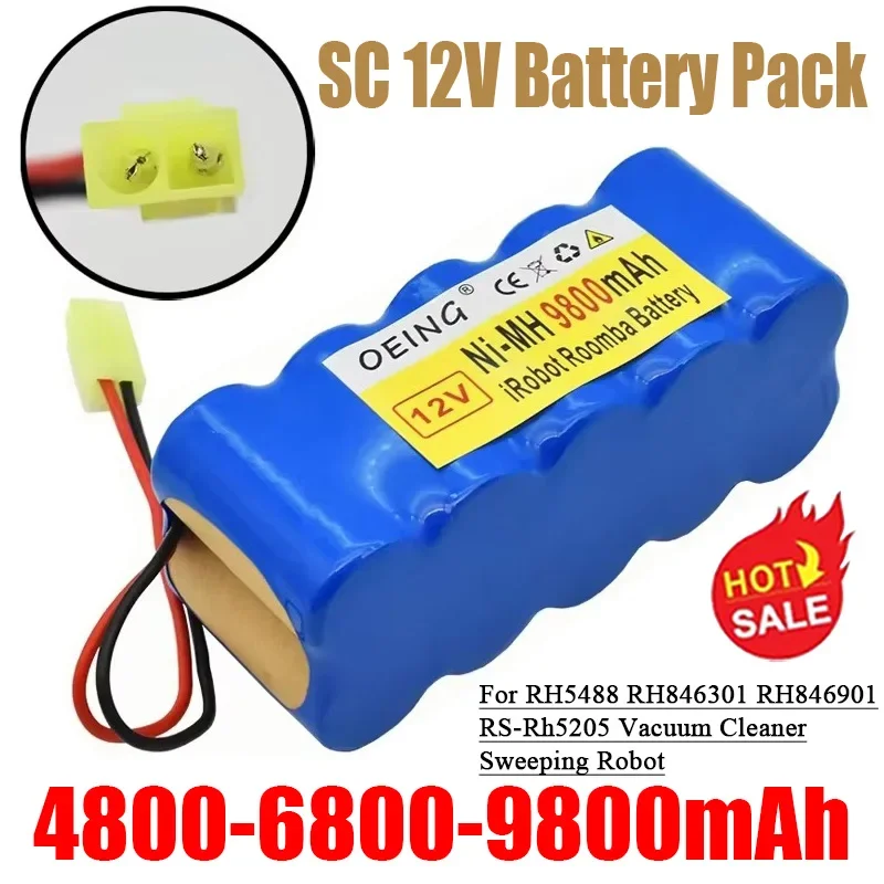 

Original 100% SC 12V 9800mAh 12V Battery Pack for- Rowenta for RH5488 RH846301 RH846901 RS-Rh5205 Vacuum Cleaner Sweeping Robot