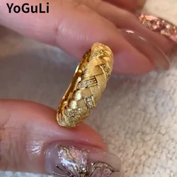 Modern Jewelry Luxury Temperament Metal Rings For Women Party Gifts Simply Design Accessories 2024 Trend New Hot Selling