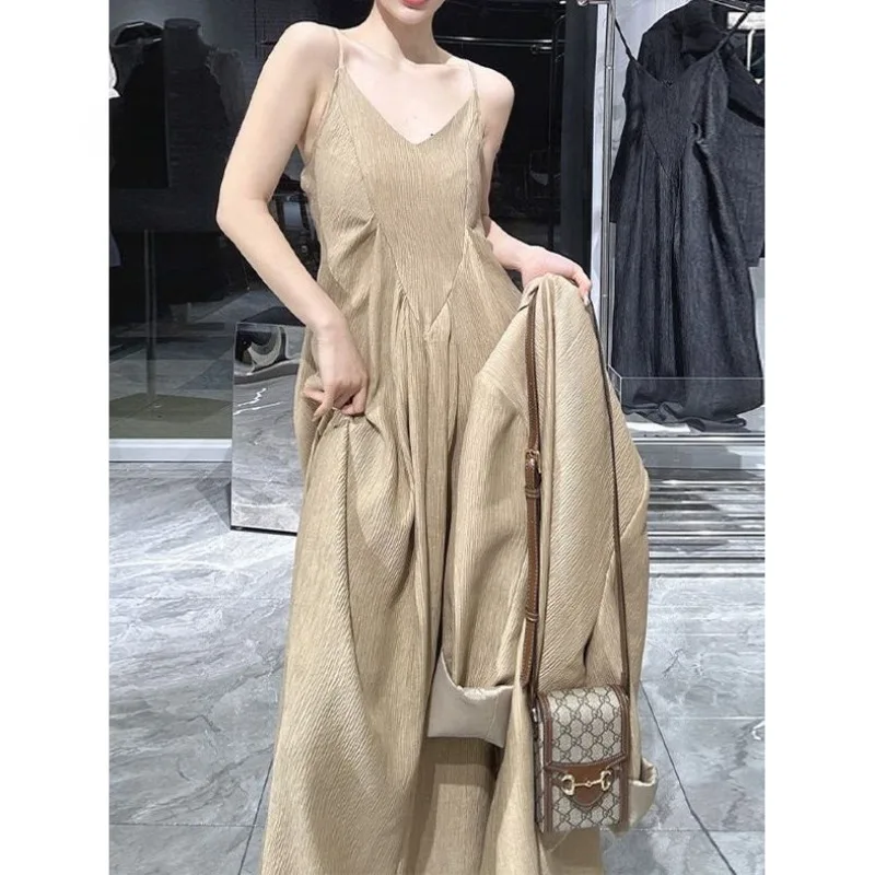 Conjunto de Traje de Dos Piezas para Mujer, Talla Grande, Chaqueta y Vestido Halter, Estilo Juvenil y Elegante para Chicas Curvilíneas