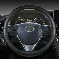 PU Leather Car Steering Wheel Cover For Toyota RAV4 2013-2019 Corolla 2013-2017 Scion iM 2016 Auris 2013-2016 Auto Accessories
