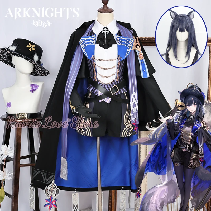 Spiel Arknights Texas die Omertosa Cosplay Kostüm Perücke Texas die Omertosa Cos Für Halloween Lappland Spielen Rolle Outfit Requisiten