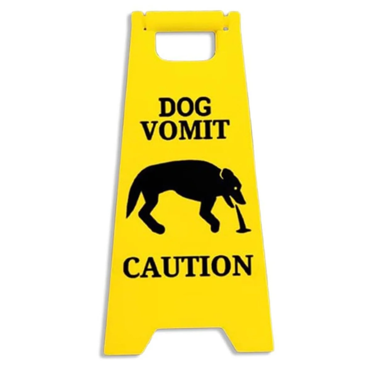 Hot Dog Vomit Sign,4 Inch Vomit Wet Floor Sign,Dog Vomit Warning Sign Decoration Yard Sign