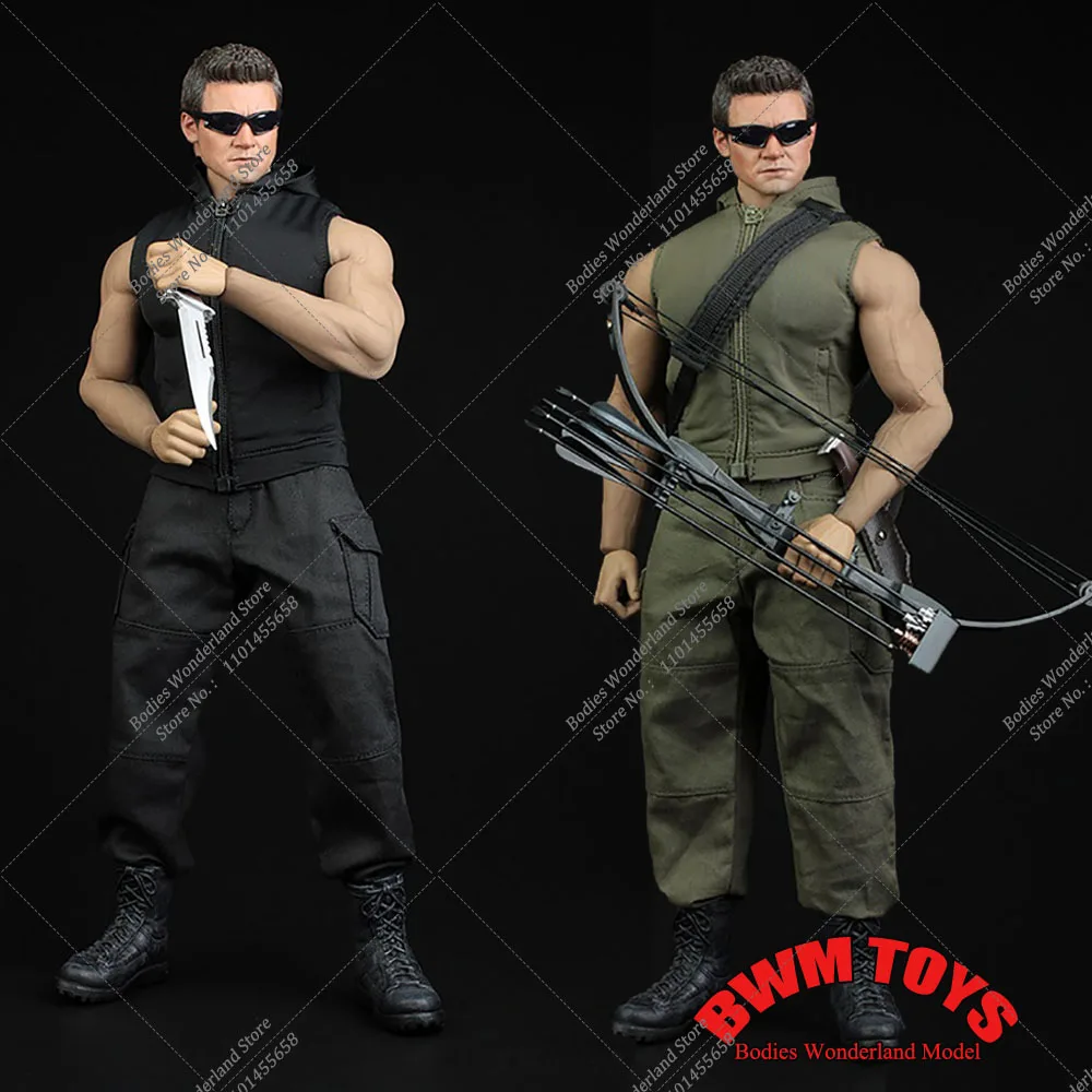 XM004 1/6 Men's Sleeveless Slim-fit Hooded Vest Cargo Pants Cloth Set Model for 12inch AT027/M34/M35 Strong Muscle Action Figure