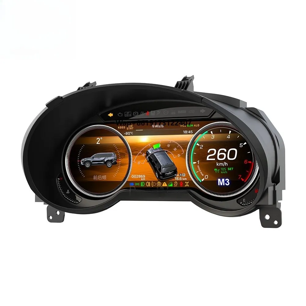 RoadNavi Car Auto Speedometer for  GX400 GX460 2009+2020 LCD Digital Cluster Car Upgrade Dashboard Instrument