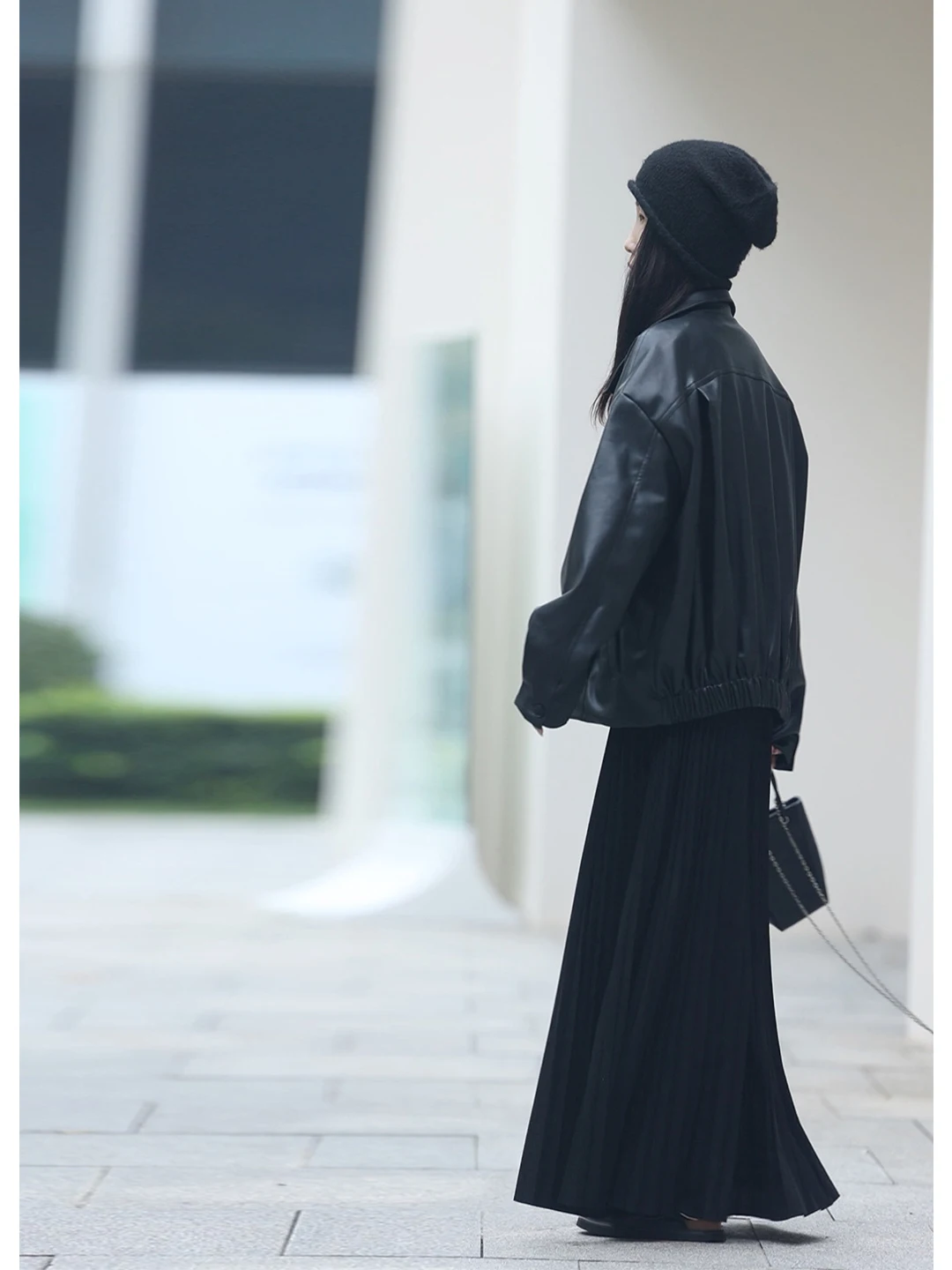 黒 PU レザーバイカージャケット女性のルーズカジュアルスタイルショートコート秋冬新着ファッショナブルなトップレディースコート