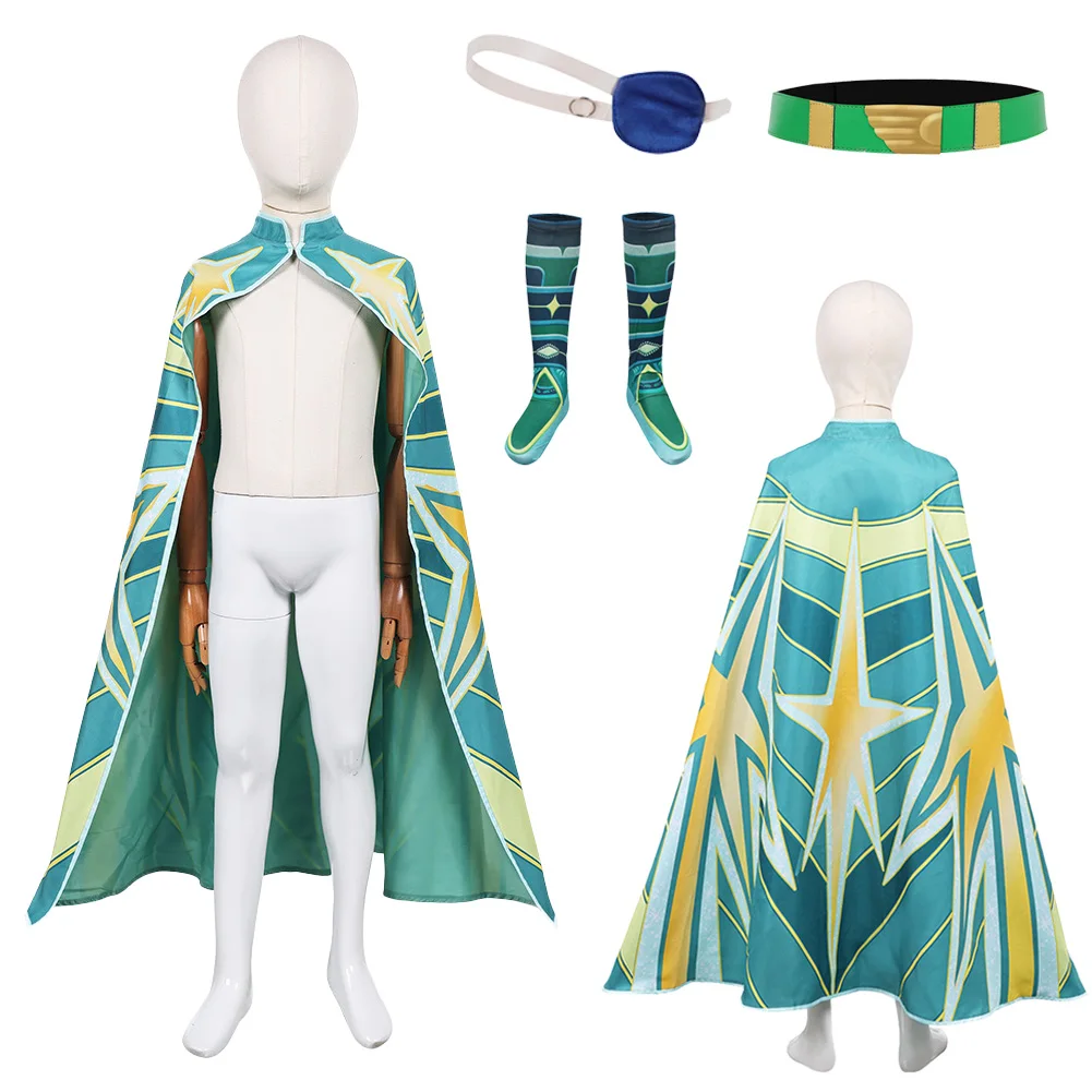 

2025 Cartoon Movie Ellio Cosplay Ellio Cloak Belt Socks Clothing Roleplay Cosplay Costume Outfit Halloween Carnival Party Suits