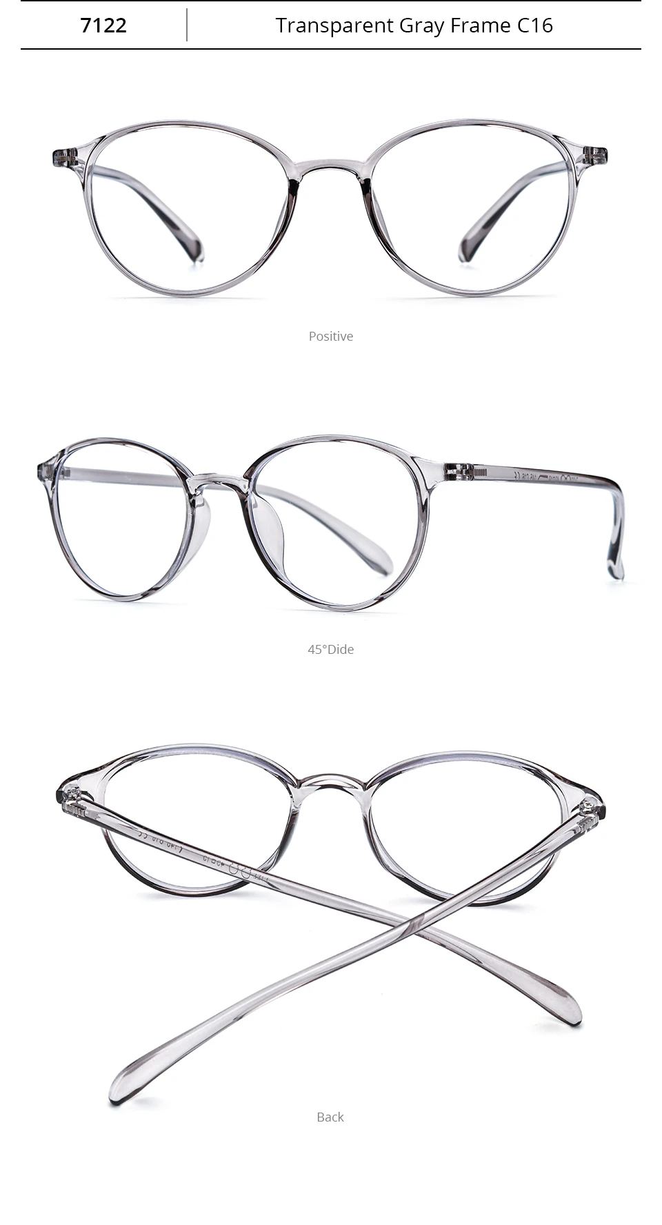 NIANZHEN TR90 Brillengestell, Damen, ovales Design, Markenbrille, Herren, ultraleicht, Retro-Vintage-Brille, 7122 – Detail 10