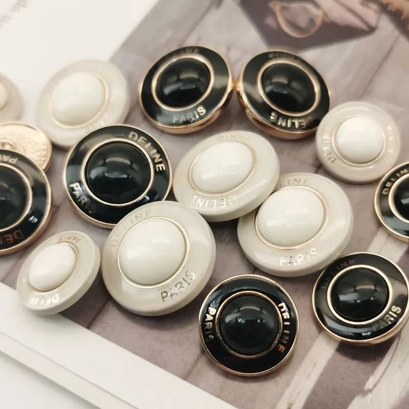 High-end Smooth Pearl Decorative Metal Buttons For Clothing Coat Diy Sewing Supplies Accesories Sewing Buttons Wholesale 6pcs