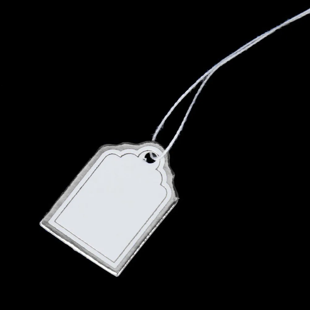 

500Pcs Jewelry Price Tags Paper Hanging Labels for Gift Display DIY Craft Projects Pre-Punched Hole Tags for Accessories