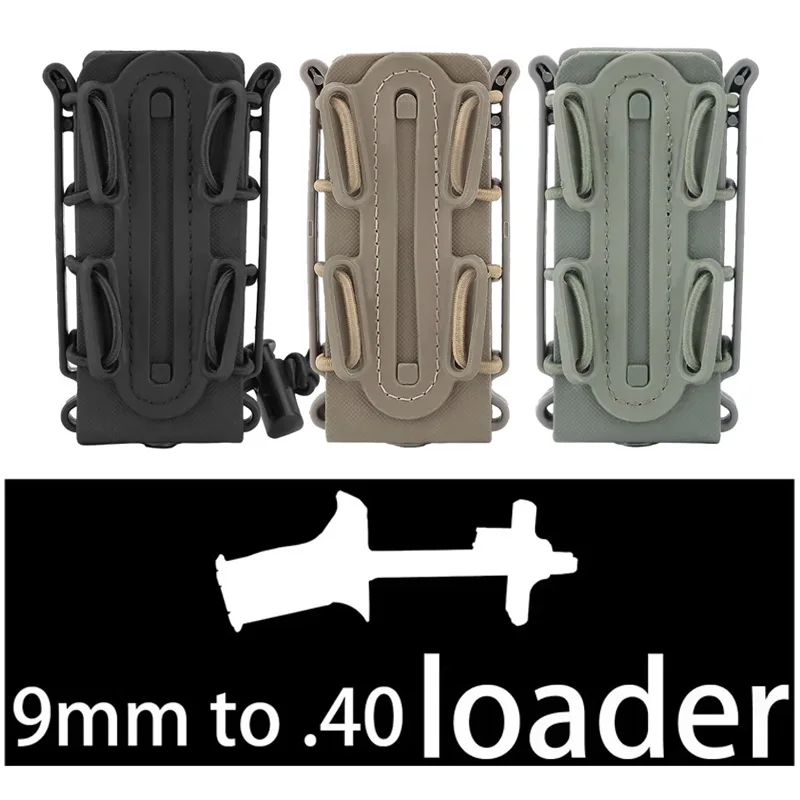 

Tactical Outdoor Sports 9x19mm Pouch Magazine Bag Accessory 9mm Loader For 9mm to .40 Calibers Speed Bore Sight Hunting