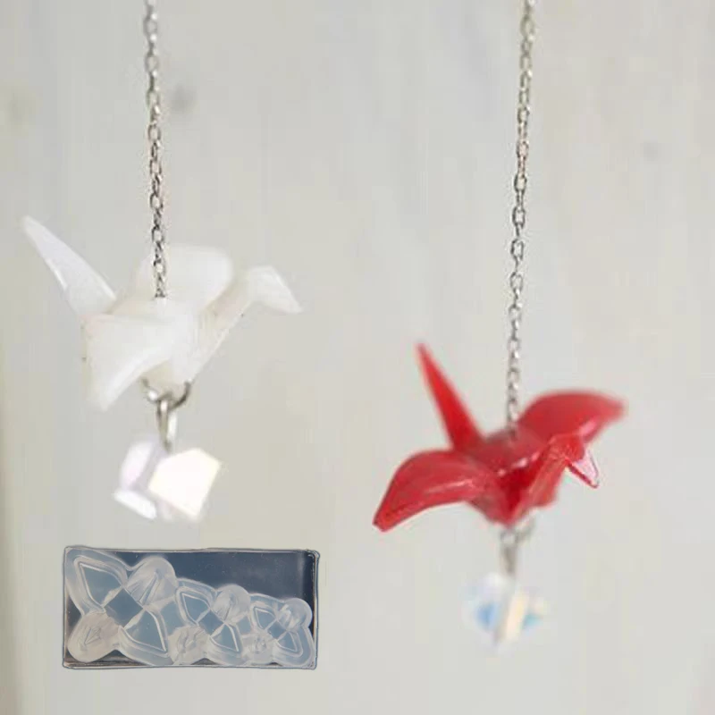 Moldes de resina de silicona de pez Koi hechos a mano, grúa plegable de caramelo de leche de pez dorado 3D, moldes epoxi para colgante DIY, moldes para Fondant de pescado