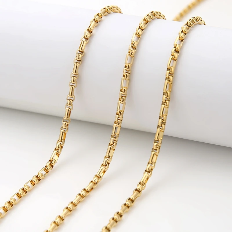 1 Meter Stainless Steel 3mm Witdth 3:1 Long Oval Link Box Chains Bulk Necklaces DIY Jewelry Making Bracelets Findings Wholesale