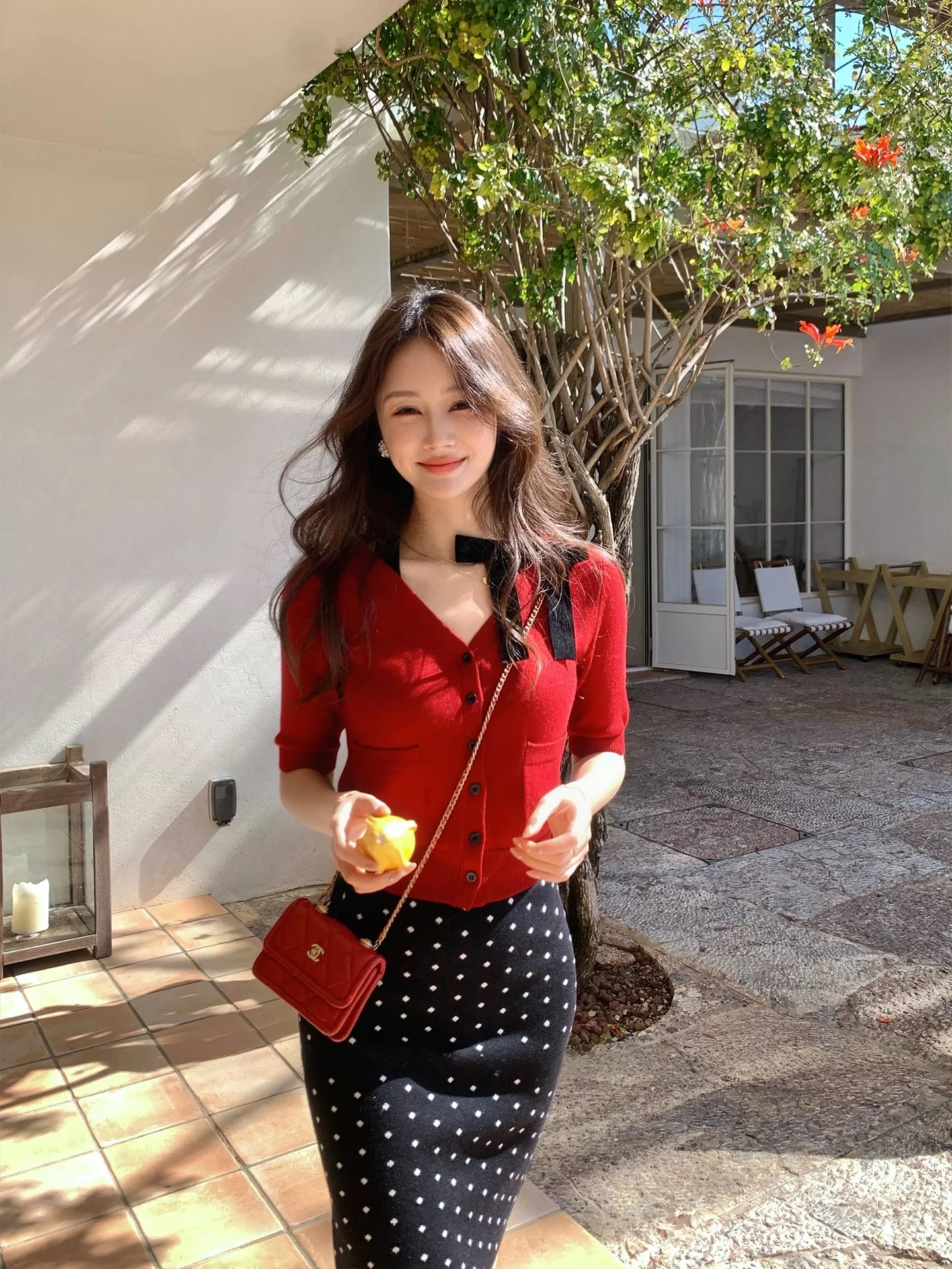 

Вязаный свитер из бархатной пряжи с бантом, женский, весенний, модный, с узлом на рукаве, трикотажная одежда