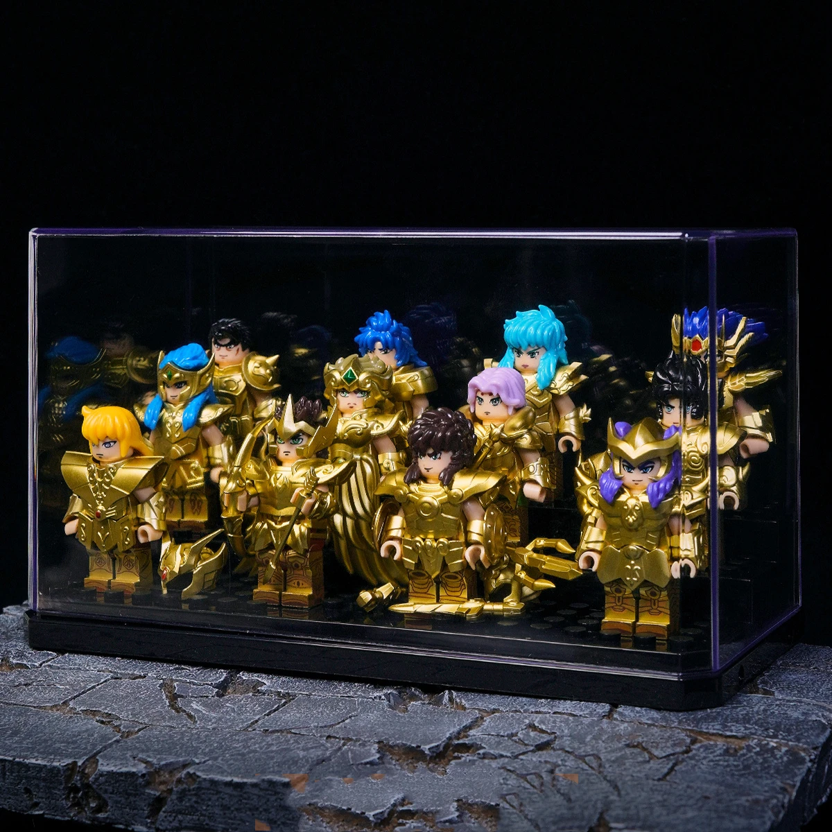 سانت سيا معبد أطلال النار ساعة المشهد مجموعة بنة زودياك الحمل ليو الدلو أثينا Shiryu ألعاب شخصيات الحركة الصغيرة #1