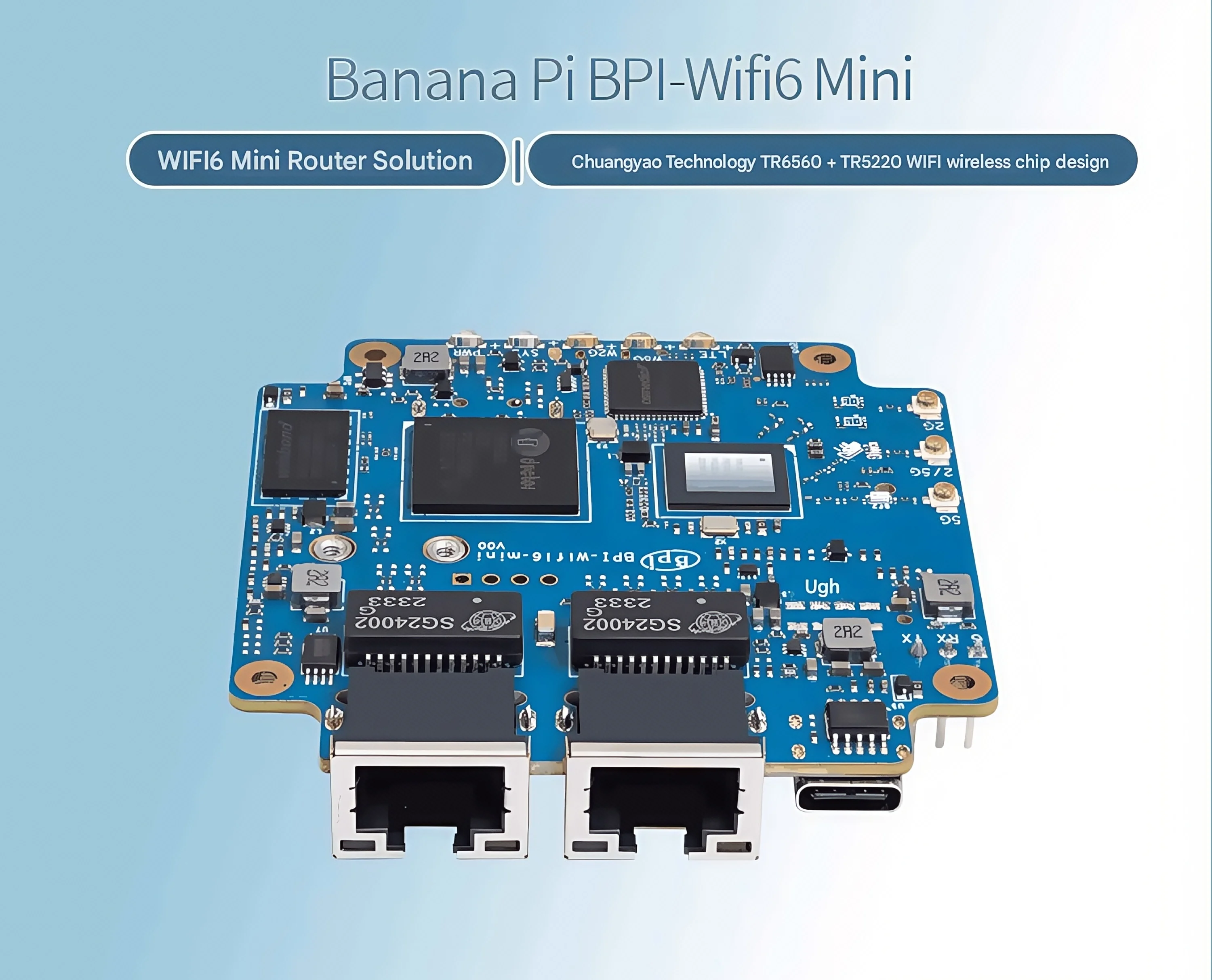

Banana Pi [BPI-WiFi6 Mini] плата разработки маршрутизатора беспроводной чип