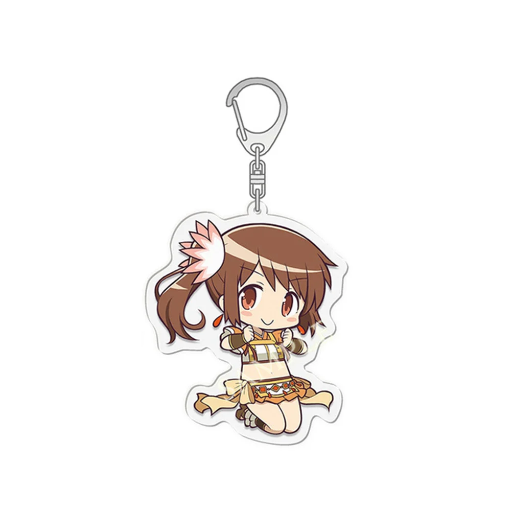 Anime Magi Madoka Magica Acrylic Keychain Kaname Akemi Homura Miki Sayaka Tomoe Mami Kyoko  HD Figures  KeyRing Pendant Gift