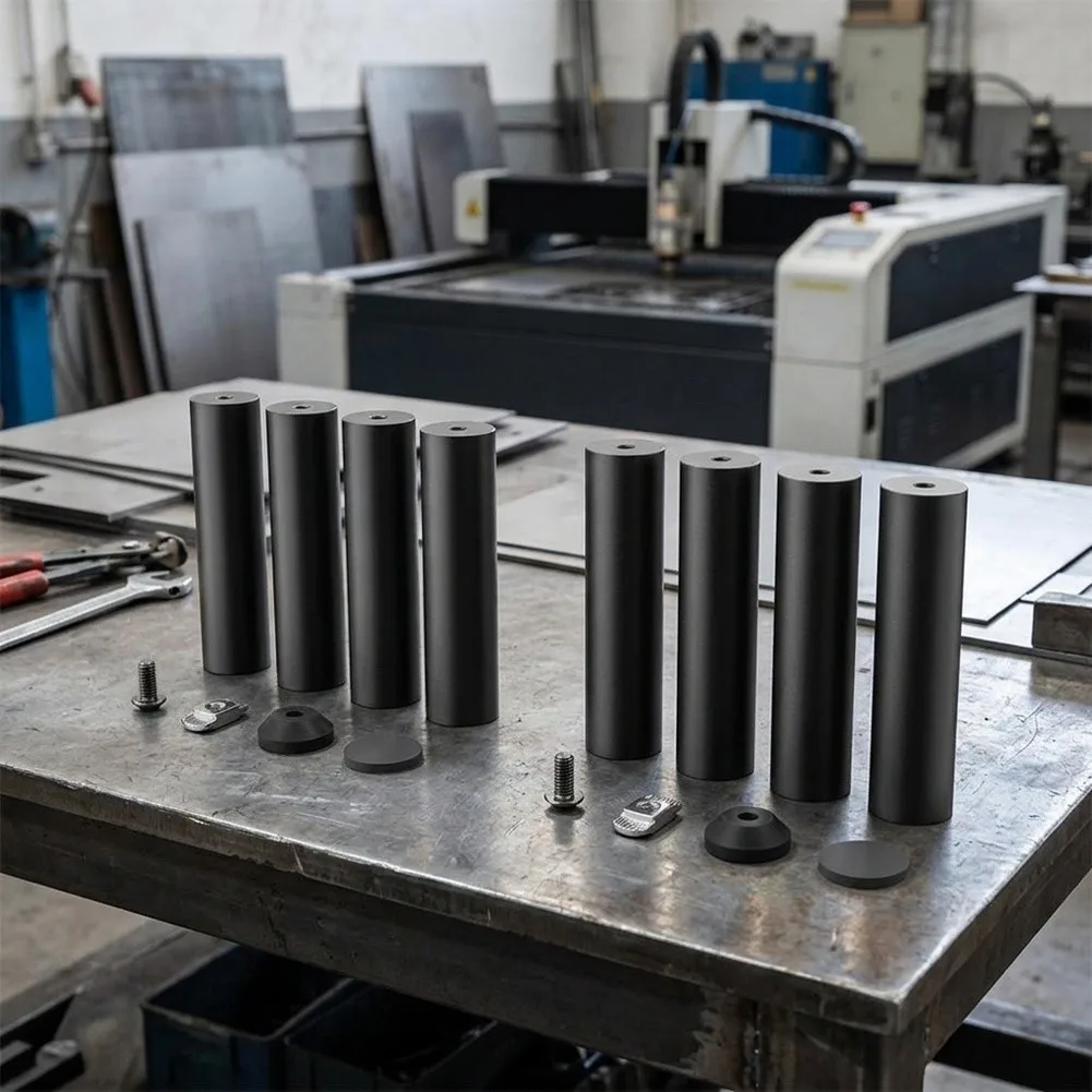 Engraving Machine Bracket Set with 150mm Vertical Adjustment and 8 Metal Components for 2020 Aluminum Profile Use