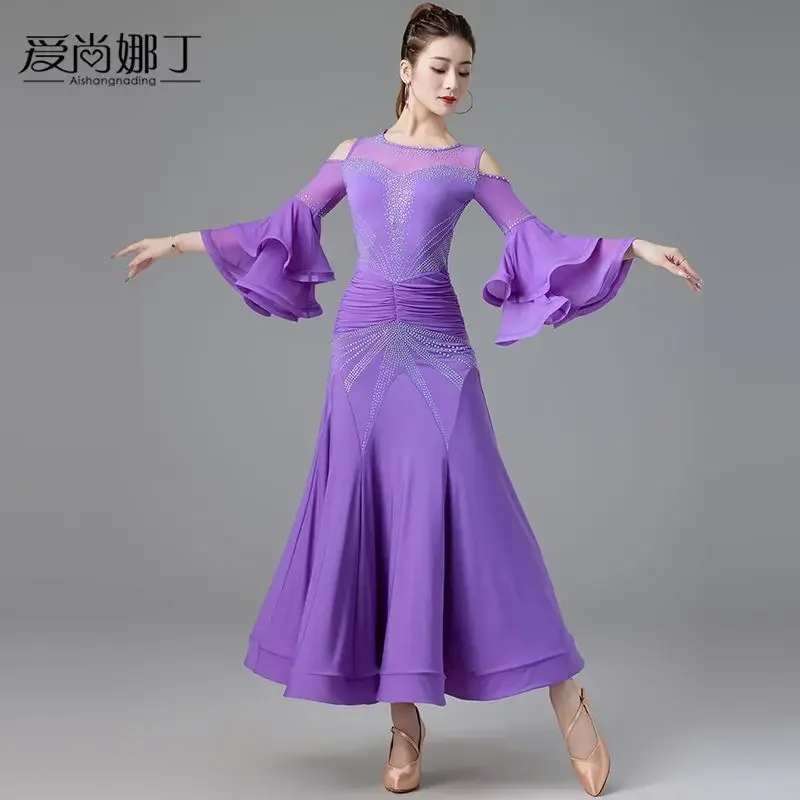 

Национальный стандарт, вальс, дружба, танцевальное профессиональное конкурсное платье для выступлений, современное танцевальное большое распашное платье, юбка