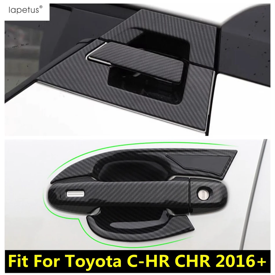 

Car Outer Door Handle Bowl Catch Decorative Sequins Stickers Cover Trim ABS Chrome Accessories For Toyota C-HR CHR 2016 - 2021