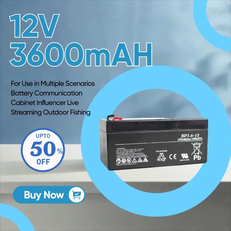 

12V 3600mAH Battery for Use in Multiple Scenarios Battery Communication Cabinet Influencer Live Streaming Outdoor Fishing