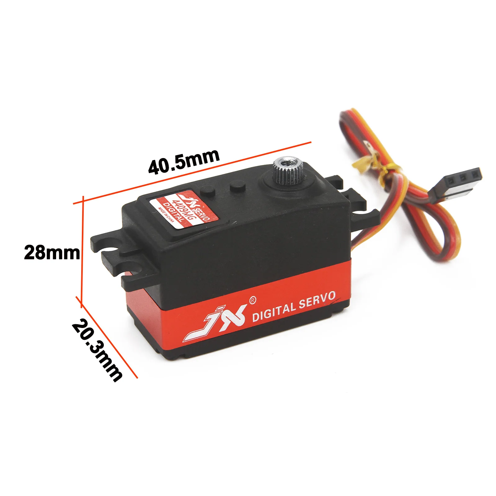 JX Servo PDI-4409MG 9KG cuerpo corto Servo de engranaje de Metal de alto par perfil bajo para 1/8 1/10 RC coche oruga avión Robot brazo Buggy