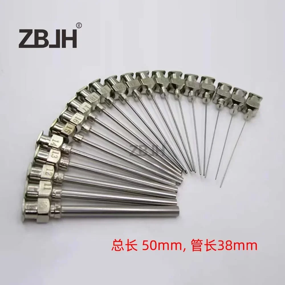 120pcs 1.5inch 8g to 30g All Metal Tips Blunt Tip Luer Lock Stainless Steel Syringe Glue Dispensing Needle Tips