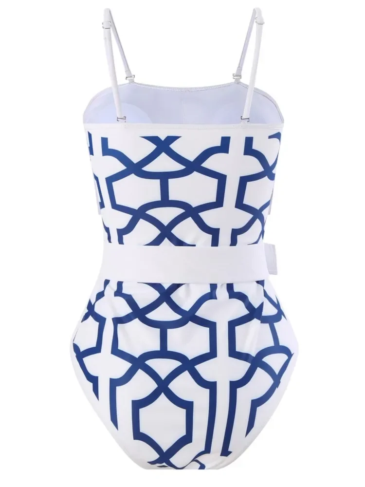 Retro Bikini Printed Fashion Bikini Set Swimsuit And Cover Up With Shawl Tight Women's Bandage Summer Beach Luxury Elegant