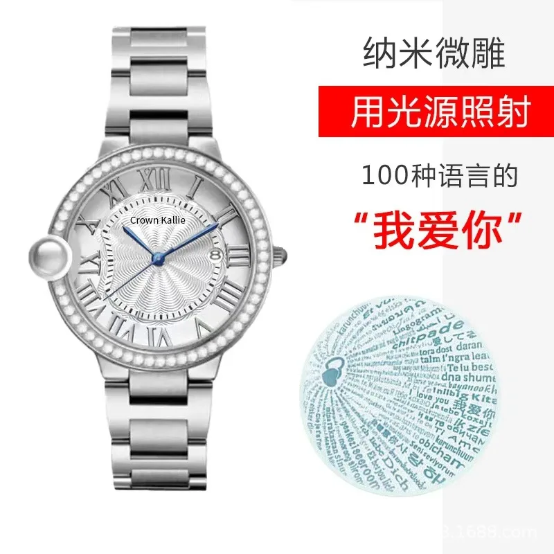 Crown Kallie White Balloon Confession Series Limited Edition Back Transparent Fully Automatic Women's Watch CK8135